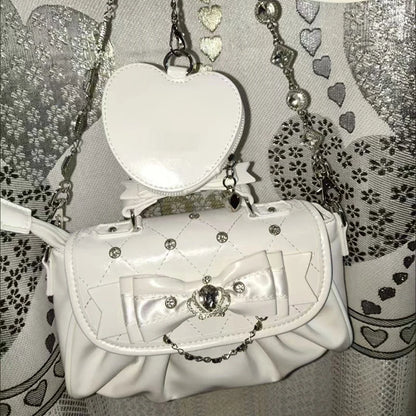 Bow Pleated Shoulder Bag