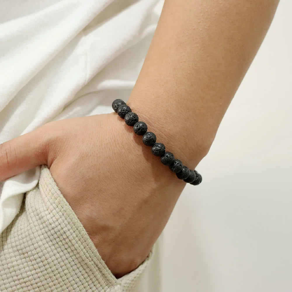 Natural Stone Beads Bracelet With Card