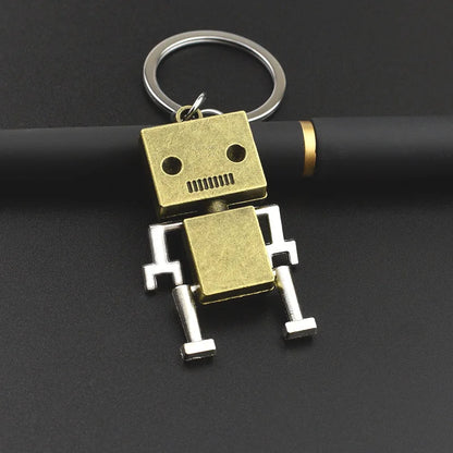 Cute Metal Robot Keyring