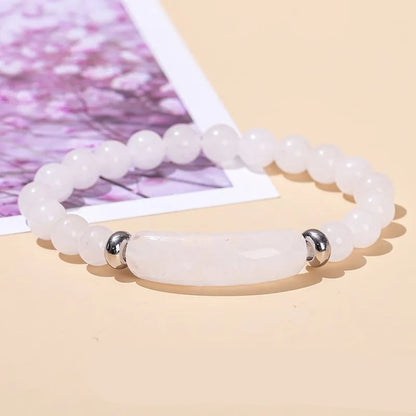 Crystal Bracelet with Rectangle Bar Charm