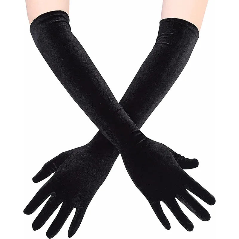 Women's Opera Evening Long Velvet Gloves