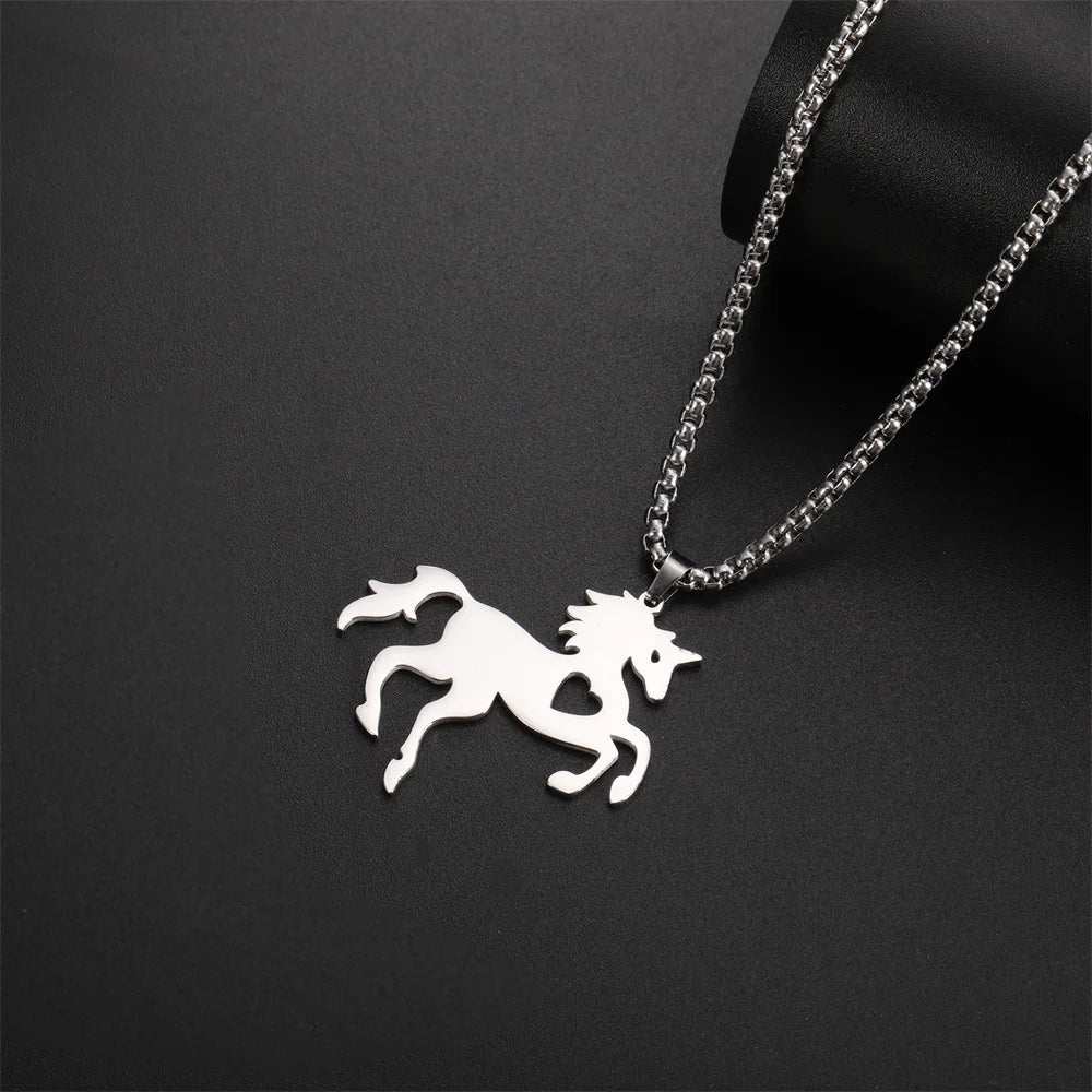 Horse-Shaped Pendant Necklace