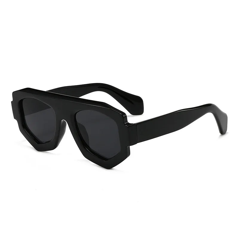 Black sunglasses on a white background