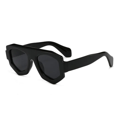Black sunglasses on a white background