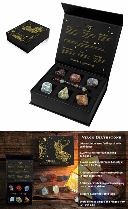 Set of crystals and jewelry with packaging
