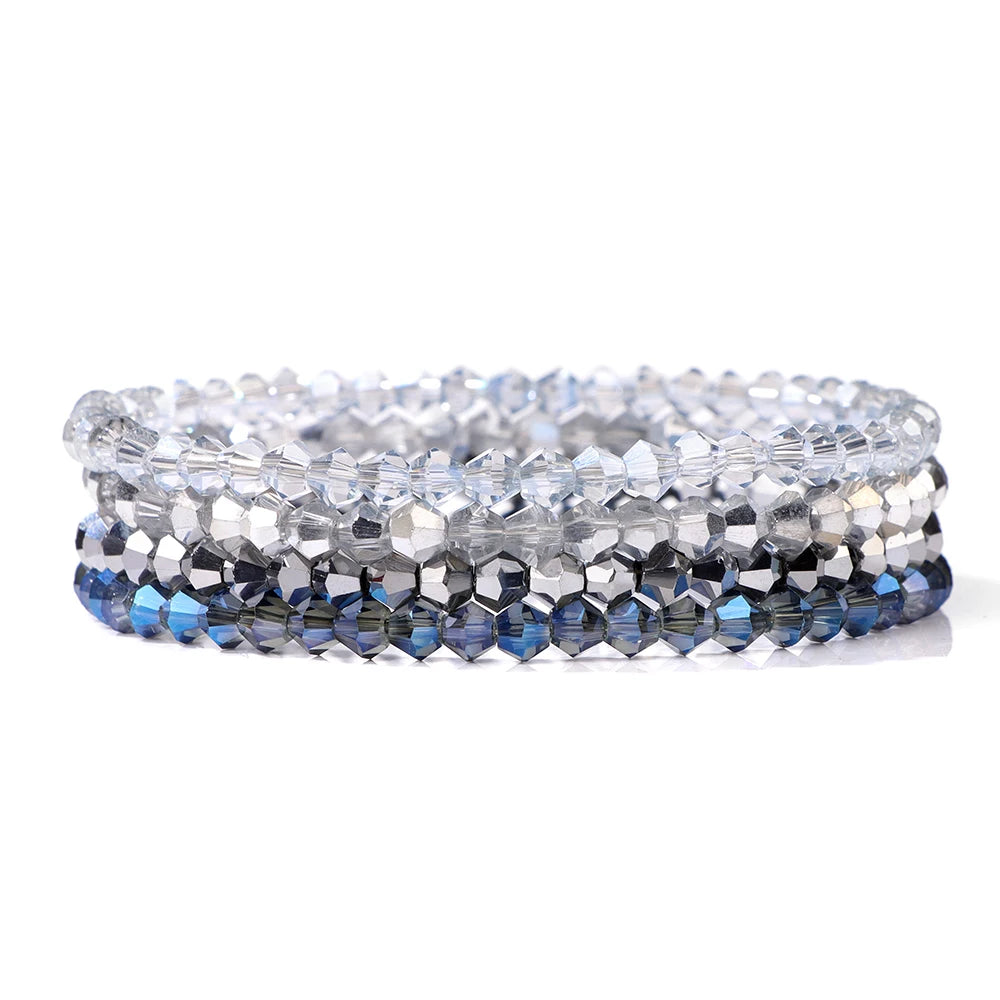 4Pcs Set Crystal Glass Bead Bracelet