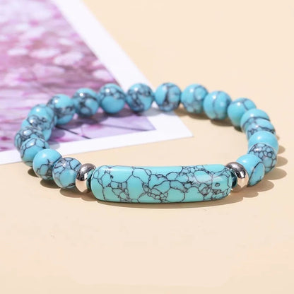 Crystal Bracelet with Rectangle Bar Charm