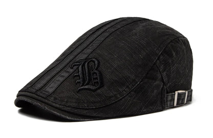 Men's Fashion Embroidered Flat Cap