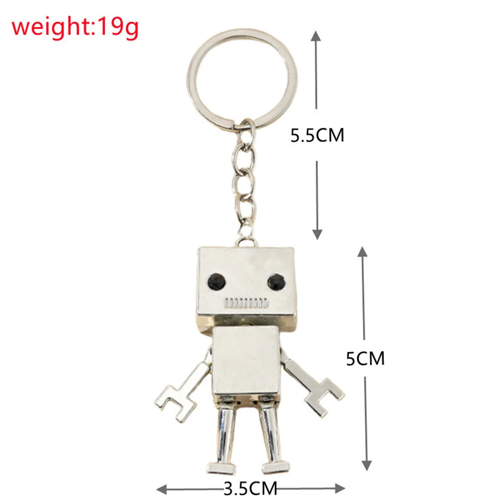 Cute Metal Robot Keyring
