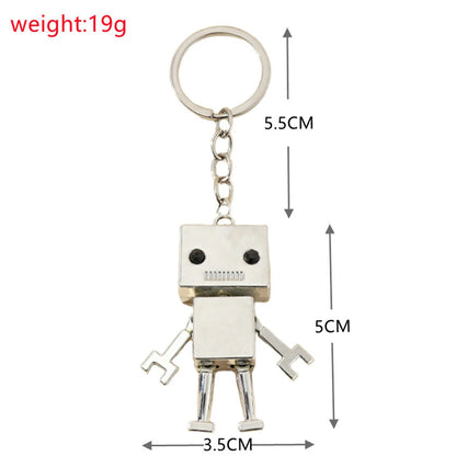 Cute Metal Robot Keyring