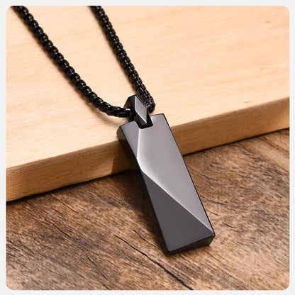 Geometric Rectangle Bar Pendant Necklace