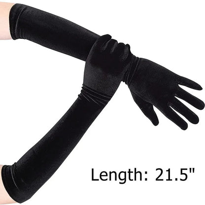 Women's Opera Evening Long Velvet Gloves