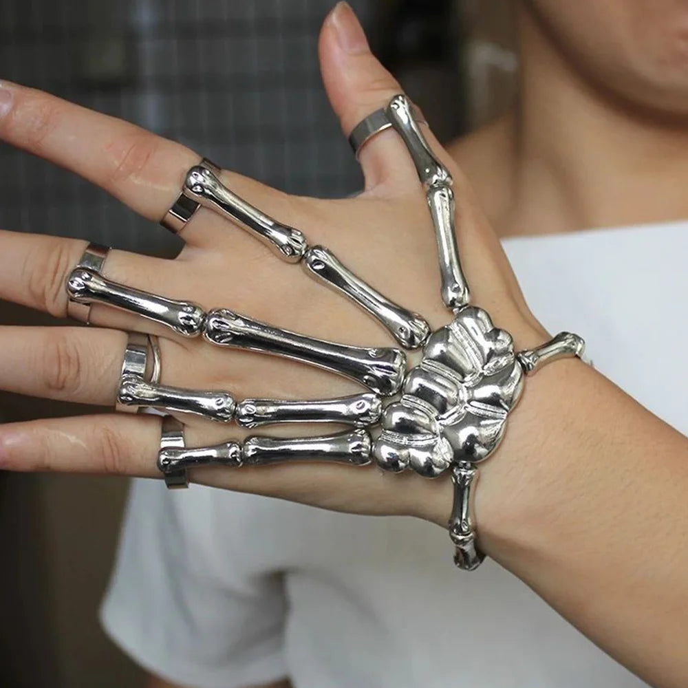 Steampunk Skeleton Hand Bracelet