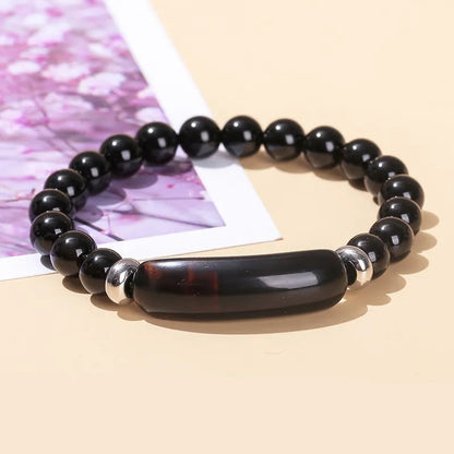 Crystal Bracelet with Rectangle Bar Charm