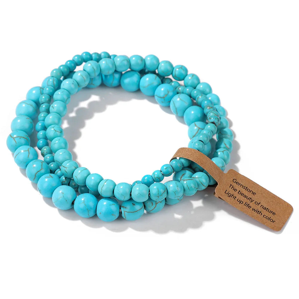 3pcs Set - Natural Agate Stone Bracelet