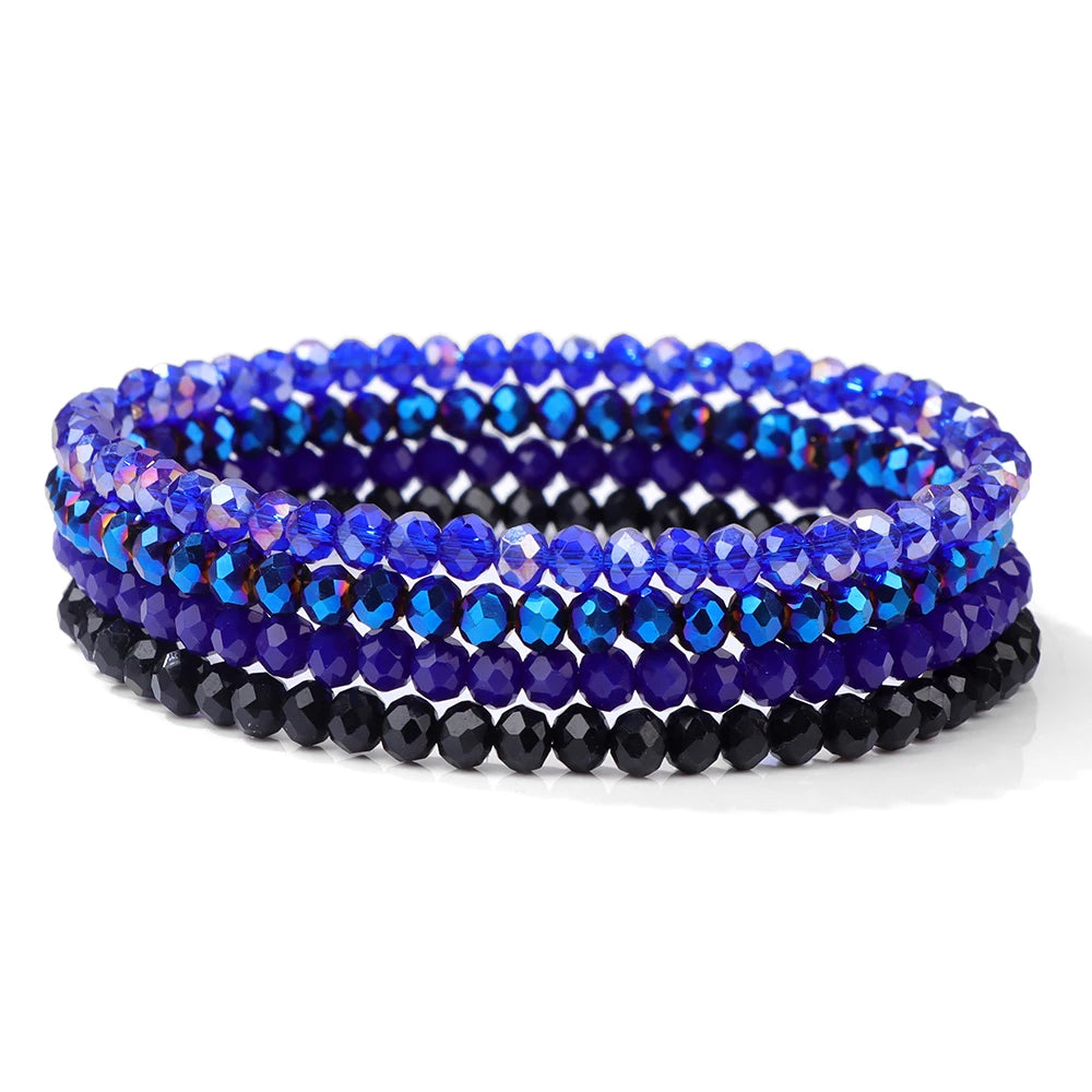 4Pcs Set Crystal Glass Bead Bracelet