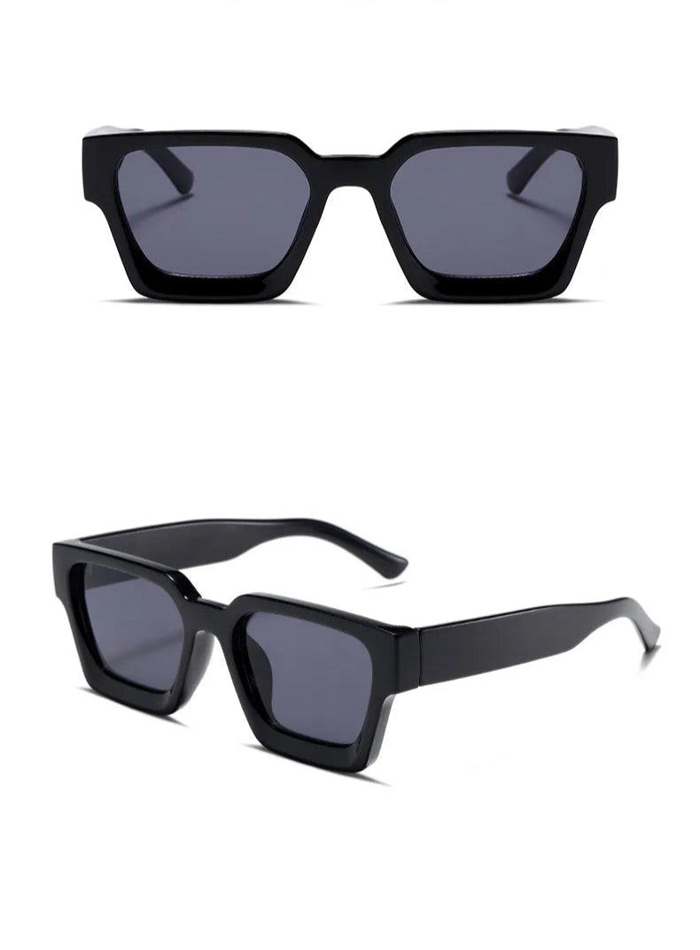 Retro Thick Frame Square Sunglasses