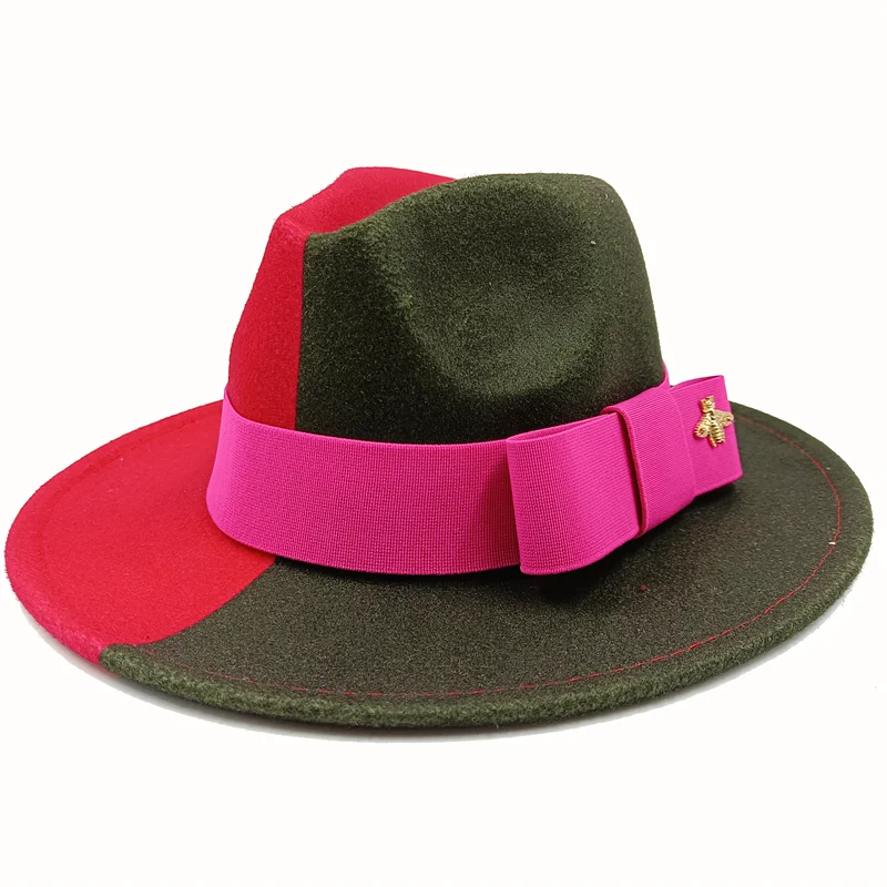 Bow Tie Two-Tone Fedora Hat