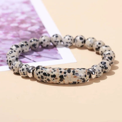 Crystal Bracelet with Rectangle Bar Charm