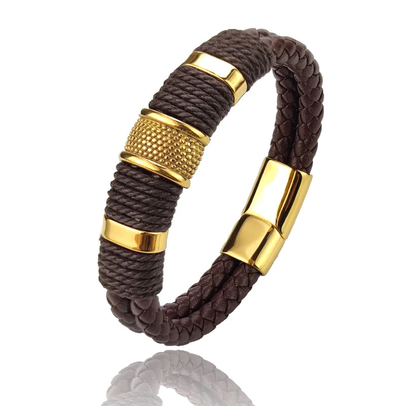 Brown Leather Rope Retro Bracelet