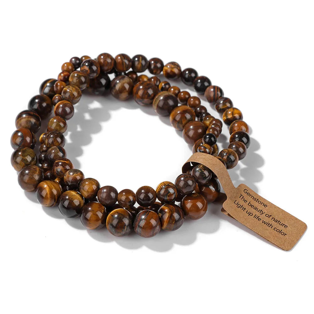 3pcs Set - Natural Agate Stone Bracelet