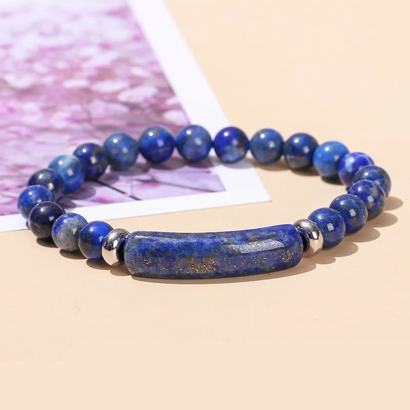 Crystal Bracelet with Rectangle Bar Charm
