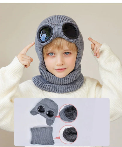 Kids Goggles Beanie and Neck Warmer Set