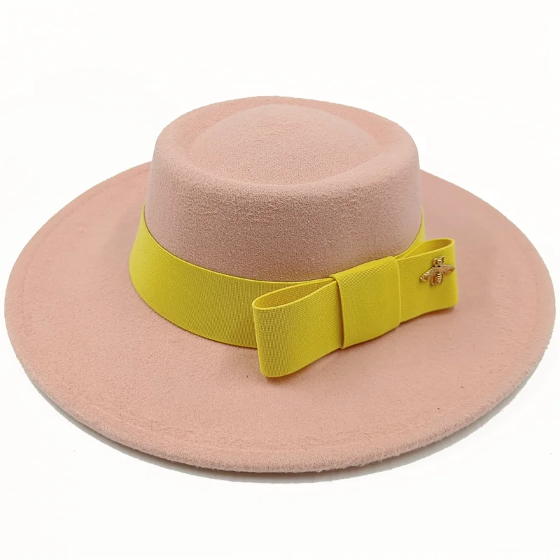 Two-Tone Bow Tie Fedora Hat