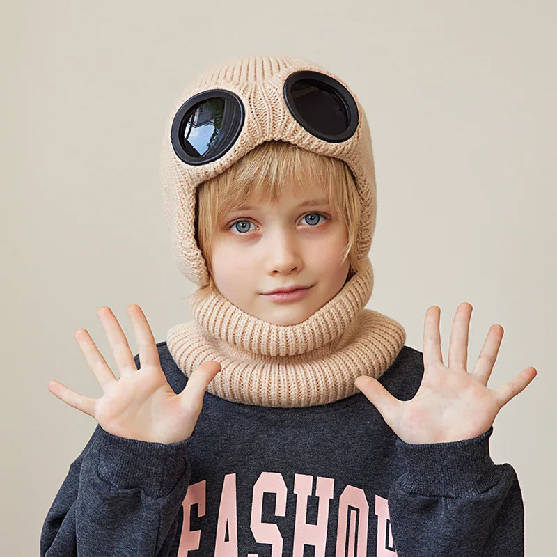 Kids Goggles Beanie and Neck Warmer Set