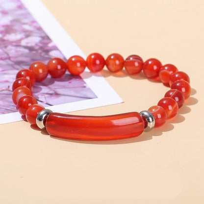 Crystal Bracelet with Rectangle Bar Charm