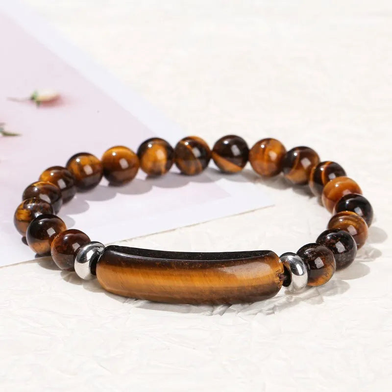 Crystal Bracelet with Rectangle Bar Charm