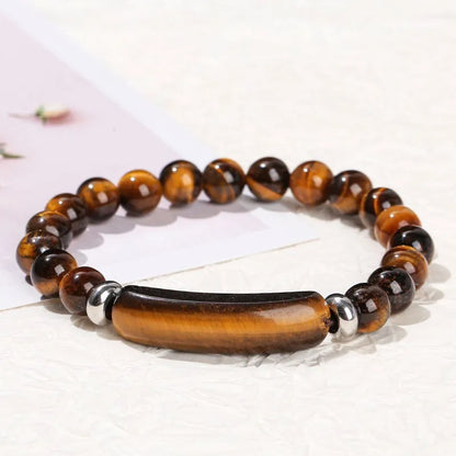 Crystal Bracelet with Rectangle Bar Charm