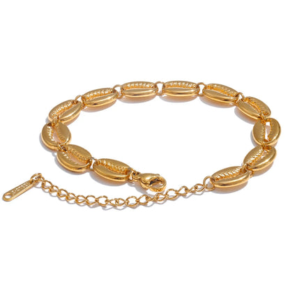 18K Gold Plated Shell Bracelet
