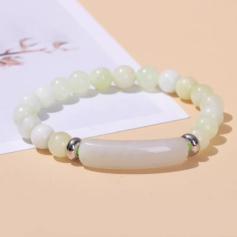 Crystal Bracelet with Rectangle Bar Charm