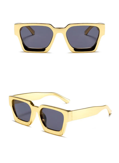 Retro Thick Frame Square Sunglasses