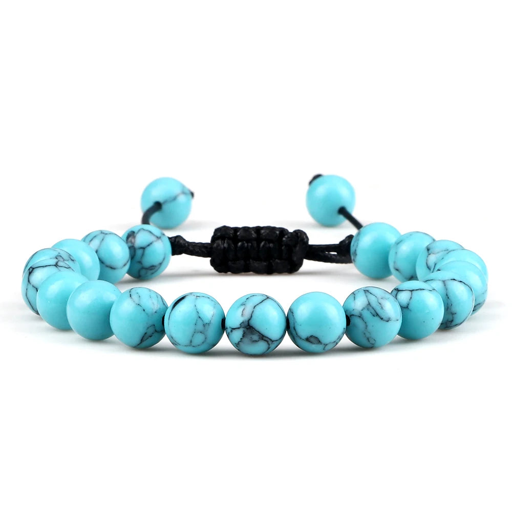 Natural Stone Beads Adjustable Bracelet