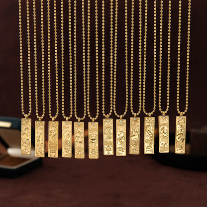 Zodiac Gold Plated Pendant Necklace