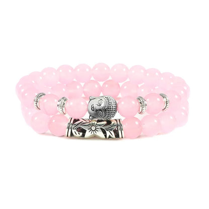 2pcs Set Natural Stone Charm Bracelet