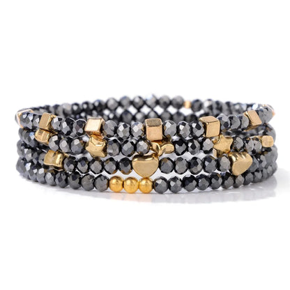 4Pcs Set Crystal Glass Bead Bracelet