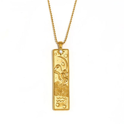Zodiac Gold Plated Pendant Necklace