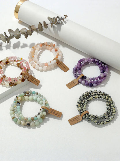 3pcs Set - Natural Agate Stone Bracelet
