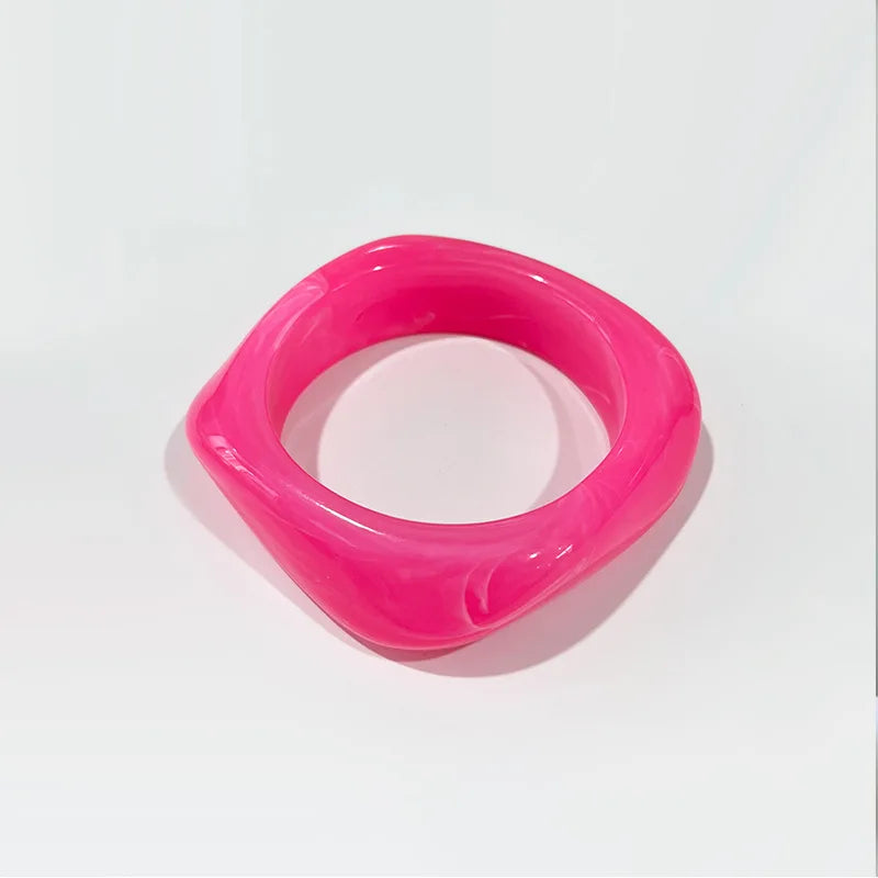 Pink bangle on a white background
