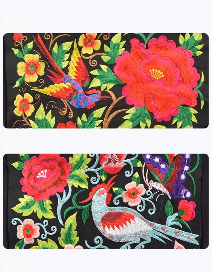 Floral Embroidered Women's Shoulder Bag