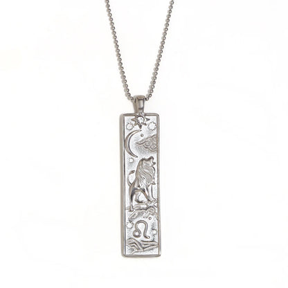 12 Zodiac Signs Bar Pendant Necklace