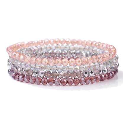 4Pcs Set Crystal Glass Bead Bracelet