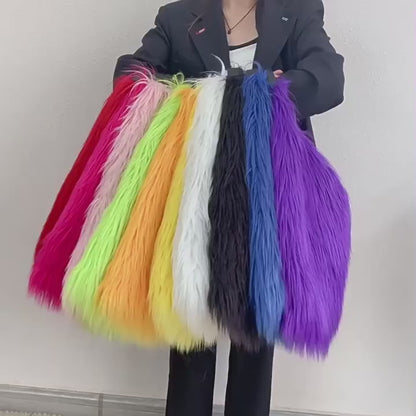 Large Faux Fur Shoulder Bag