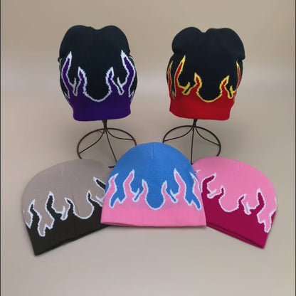 Flame Knitted Beanie
