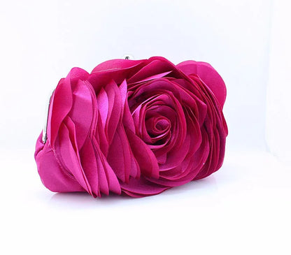 Rose Flower Wedding Evening Clutch Bag