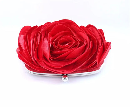 Rose Flower Wedding Evening Clutch Bag