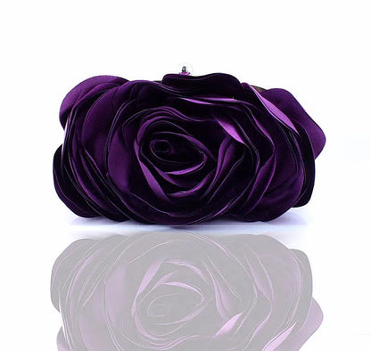 Rose Flower Wedding Evening Clutch Bag